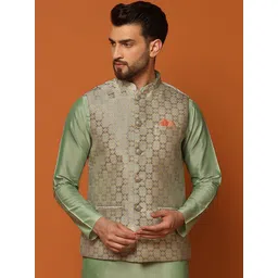 KISAH Woven Design Nehru Jacket-picture-40