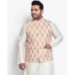 kisah plus Block Print Nehru Jacket-picture-52