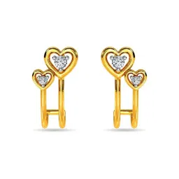Kisna Diamond & Gold Jewellery 14k (585) Gold Zoha Diamond Earring-picture-32