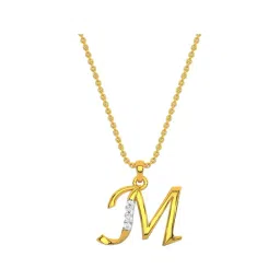 Kisna Diamond & Gold Jewellery 14k Alphabet M Pendant-picture-38