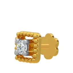 Kisna Diamond & Gold Jewellery 14k Gold & Diamond Delaney Nosepin for Women-picture-32