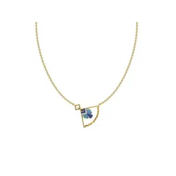 Kisna Diamond & Gold Jewellery 14k Gold & Diamond Florawave Necklace for Women-picture-47