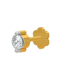 Kisna Diamond & Gold Jewellery 14k Gold & Diamond Kamila Nosepin for Women-picture-37