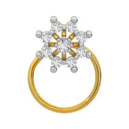 Kisna Diamond & Gold Jewellery 14k Gold & Diamond WinterNosepin for Women-picture-23