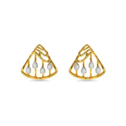 Kisna Diamond & Gold Jewellery 18k (750) Gold Yuti Diamond Earring-picture-32