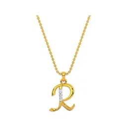 Kisna Diamond & Gold Jewellery 18k Alphabet R Pendant-picture-26