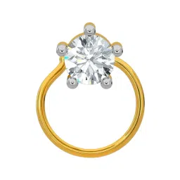 Kisna Diamond & Gold Jewellery 18k Gold & Diamond Alexa Nosepin for Women-picture-30