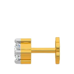 Kisna Diamond & Gold Jewellery 18k Gold & Diamond Blake Nosepin for Women image 4