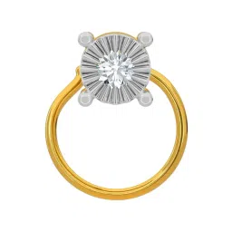 Kisna Diamond & Gold Jewellery 18k Gold & Diamond NylaNosepin for Women-picture-25