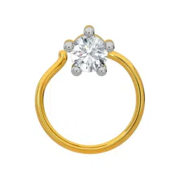 Kisna Diamond & Gold Jewellery 18k Gold & Diamond RuthNosepin for Women-picture-16