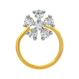 Kisna Diamond & Gold Jewellery 18k Gold & Diamond Yana Nosepin for Women-picture-17