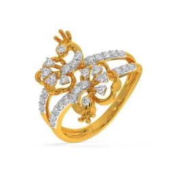 Kisna Diamond & Gold Jewellery Lucy 14k (585) Diamond & Gold Ring For Women-picture-16