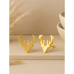 KISNA DIAMOND AND GOLD JEWELLERY Women 14Kt Tiny Deer Earrings Gold - 1.38g-picture-34