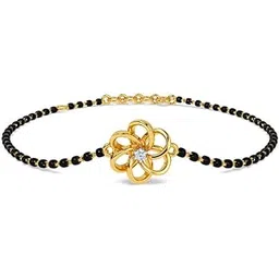 kisna Diamond Gold Mangalsutra Bracelet for Women-picture-43