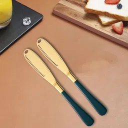 kitchease Stainless Steel Butter Spreader, Cheese Knife, Dessert Knife, Table Knife Set-picture-46