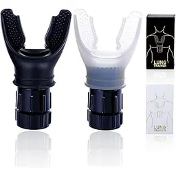 KITCHENASSIST KA-1 2PCS Portable Muscle Trainer Exercise Device with Adjustable Resistance, Enhance Strength Training & Breathing Capacity, White and Black, Silicone + ABS-picture-15