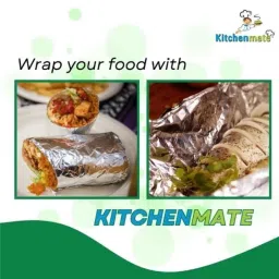 Kitchenmate 69m Aluminium Foil for Food Packing, Wrapping, Baking, Storing &a; Serving (Pack of 25) image 5