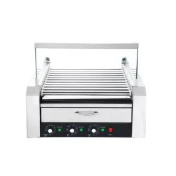 Kitchenrama 1.2 kW 9 Rollers Hotdog Griller with Bun Warmer KHD-09A image 2