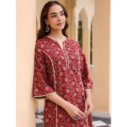 KKOUTFITS Women Printed Thread Work Kurta-picture-10