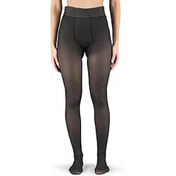 klassik | Since 1993 | Trending Thick Fleece Heart Design Leggings for Women/Girl (Black/Skin) | Winter Super Warm Fake Translucent Woolen Fur Stockings | Thigh High Cute Lined Sheer Thermal Tights-picture-17