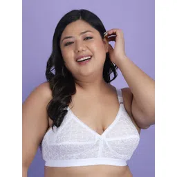 Klassik Plus Size Self Design Non Padded Cotton Everyday Bra- All Day Comfort-picture-29