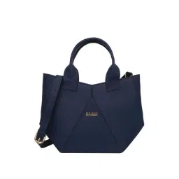 KLEIO Blue Solid Medium Handbag-picture-29