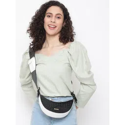 KLEIO Half Moon Croco Pattern Sling Chest Bag-picture-38