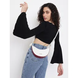 KLEIO Half Moon Croco Pattern Sling Chest Bag-picture-26