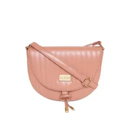 KLEIO Pink Quilted Medium Sling Handbag-picture-10
