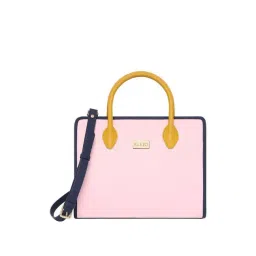 KLEIO Pink Solid Medium Handbag-picture-38