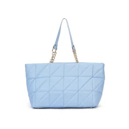 KLEIO Quilted Blue Quilted Large Leather Tote Handbag-picture-17