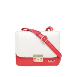 KLEIO Red Solid Medium Sling Handbag-picture-17