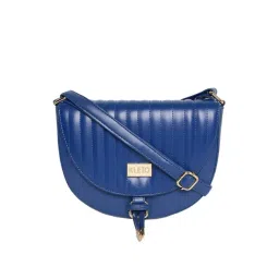 KLEIO Royal Blue Quilted Medium Sling Handbag-picture-24