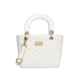 KLEIO White Quilted Medium Handbag-picture-16