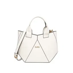 KLEIO White Solid Medium Handbag-picture-21