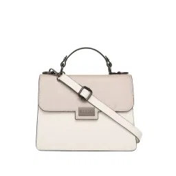 KLEIO White Solid Medium Satchel Handbag-picture-27