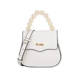 KLEIO White Solid Small Satchel Handbag-picture-42