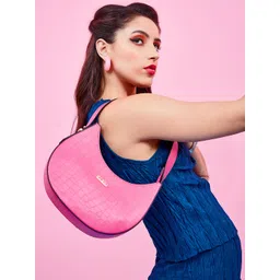 KLEIO Women Croco Texture Structured Shoulder Bag-picture-36