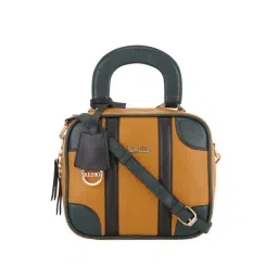 KLEIO Yellow Solid Medium Handbag-picture-46