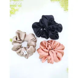 KLIYARA Women Set of 3 Satin Scrunchies-picture-21