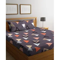 klotthe 210 TC Geometric Print King-Size Bedsheet with Pillow Covers-picture-48