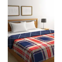 Klotthe Blue & Orange Feather 500 TC AC Comforter - Set of 1-image-43