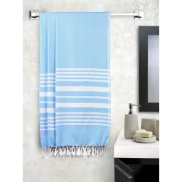 Klotthe Blue Cotton 200 GSM Bath Towel - Set of 3-picture-37