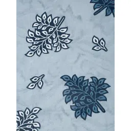 Klotthe Blue Cotton Printed 400 TC King Flat Bedsheet with 2 Pillow Covers image 5
