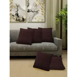 Klotthe Brown Cotton Cushion Covers - Set of 5-picture-13