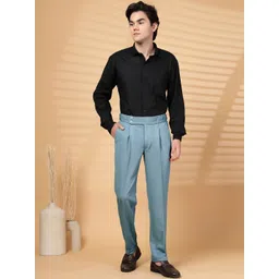KLOTTHE Men Grey Lycra Formal Formal Trousers-picture-19