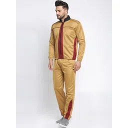 KLOTTHE Men Mustard Yellow Solid Tracksuits image 5