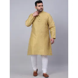 KLOTTHE Men Plus Size Mandarin Collar Straight Kurta-picture-13