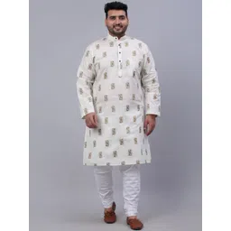 KLOTTHE Men Plus Size Printed Straight Kurta-picture-34