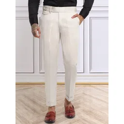 KLOTTHE Men Slim Fit Mid-Rise Cotton Formal Trouser-picture-10